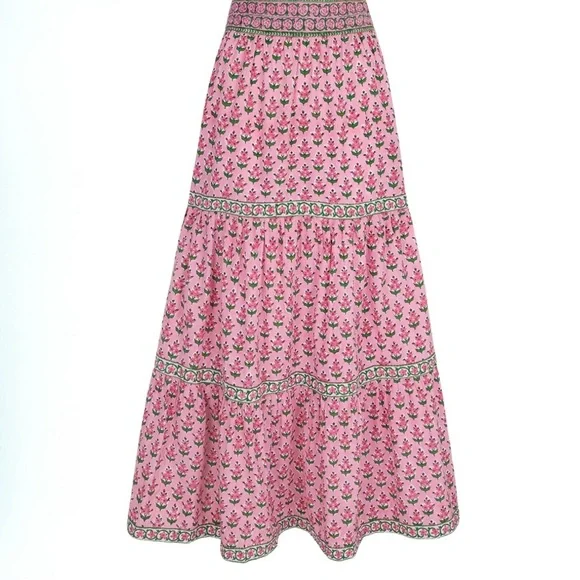 PINK CITY PRINTS Rose Hyacinth Lucia Skirt - Picture 2 of 12